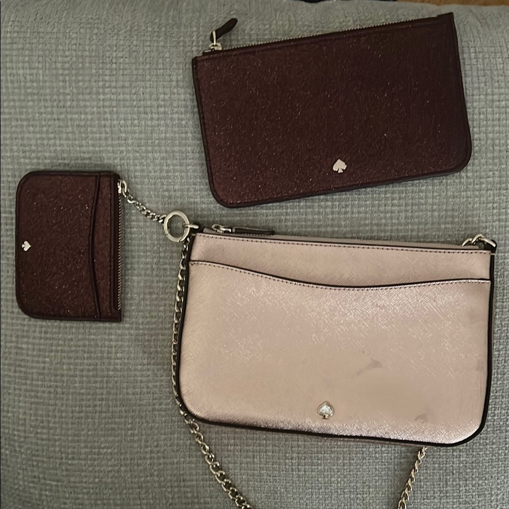 Kate Spade 3 in 1 shimmer bag